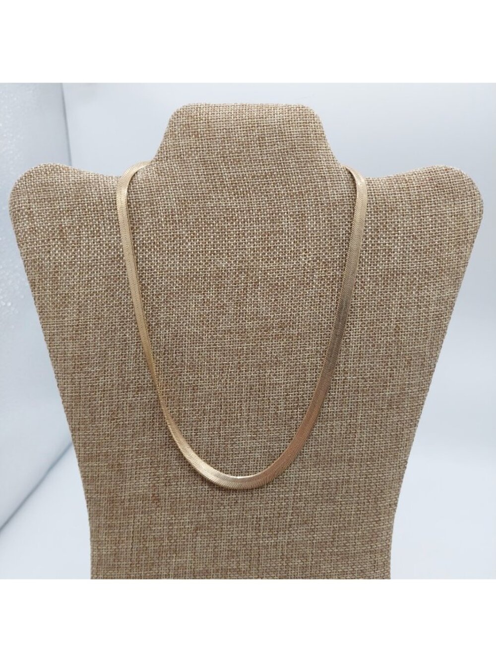 ML Gold Tone Twist Necklace Signed Lobster Clasp